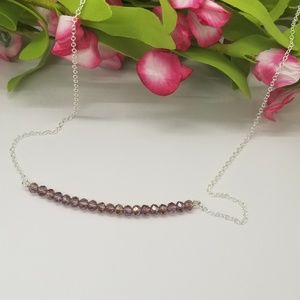 Dusty Pink Swarovski Crystal Necklace